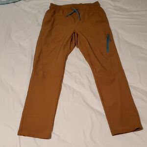 All in Motion Brown Joggers with Blue Accents